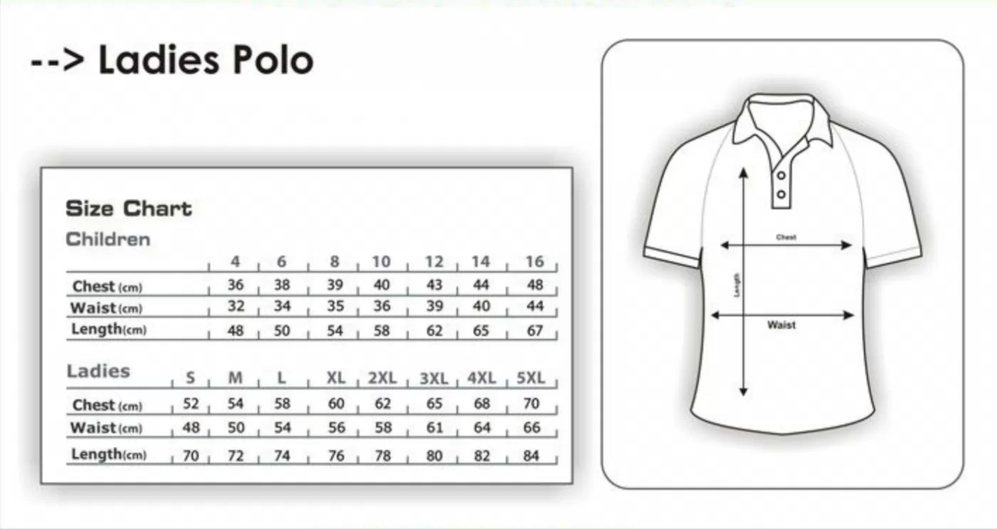 Ladies Polo Sizes