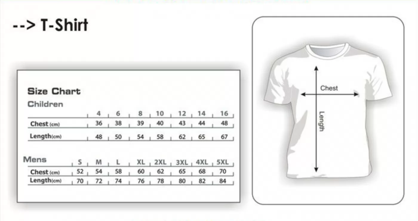 T-Shirt Sizes
