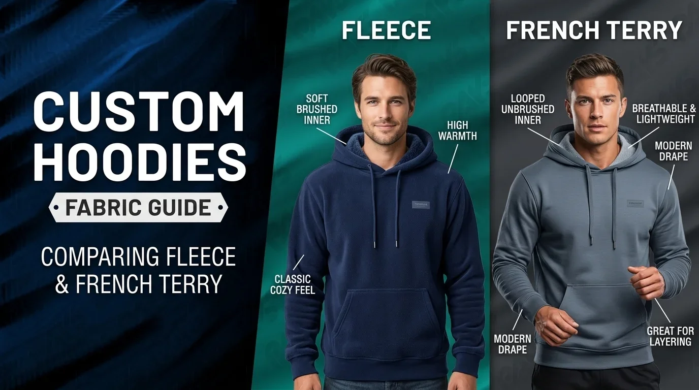 Fleece vs. French Terry: Choosing the Right Fabric for Custom Hoodies