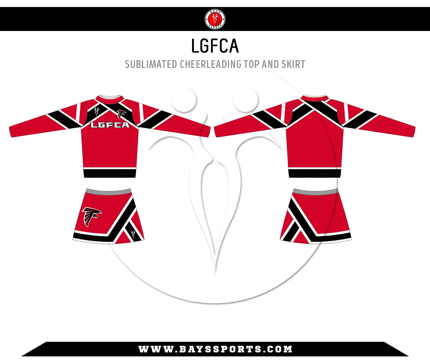 Sublimated Cheerleading Top and Skirt