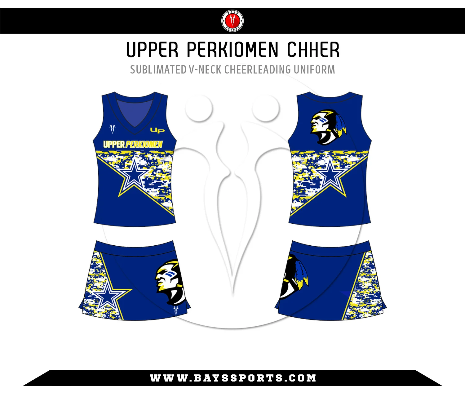 Sublimated V Neck Cheer Uniform