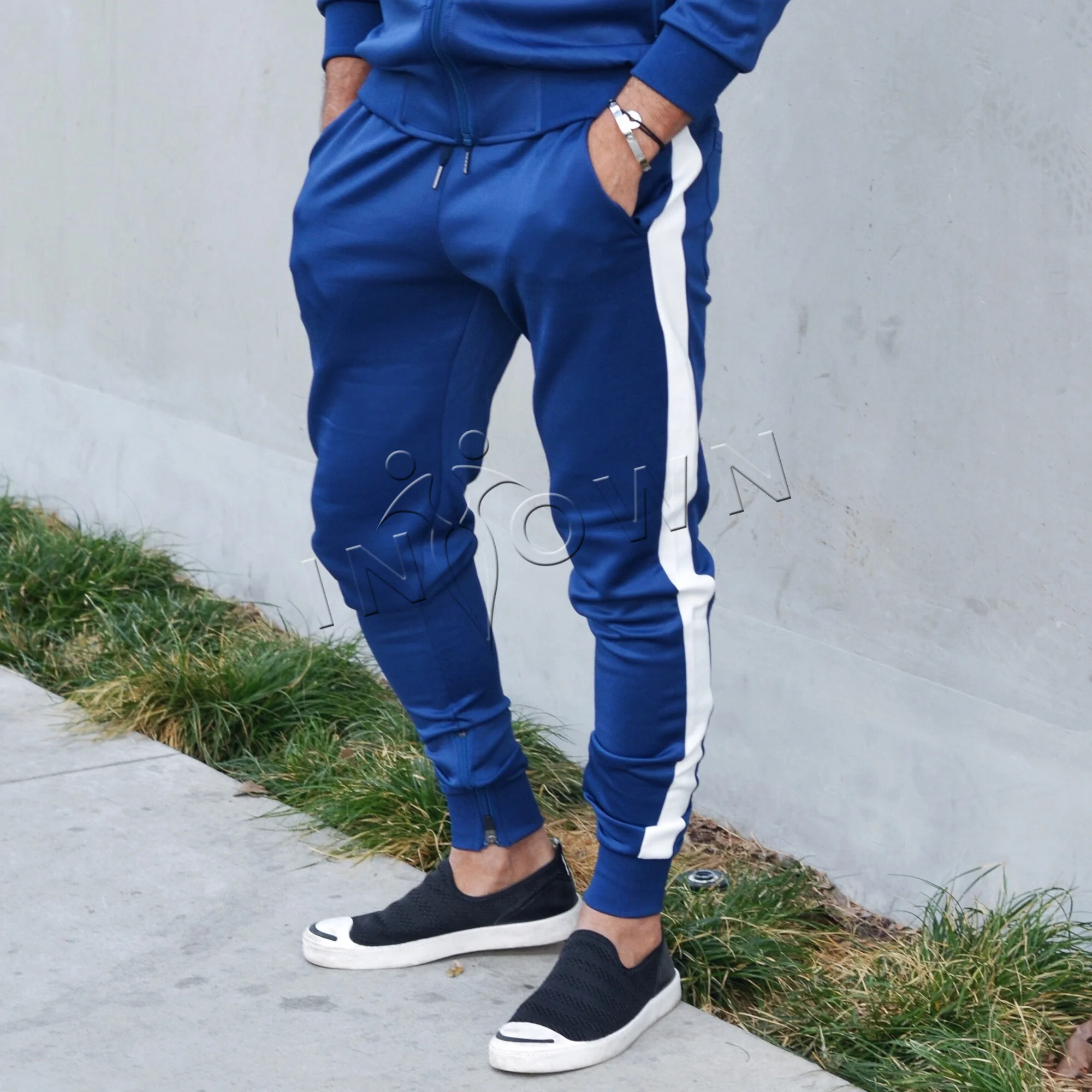 Bay Sports Blue and White Joggers