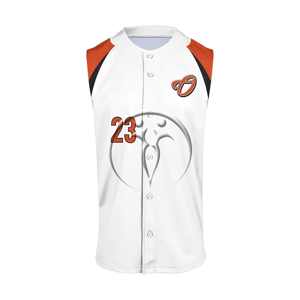 Full Button Sleeveless Baseball Jerseys