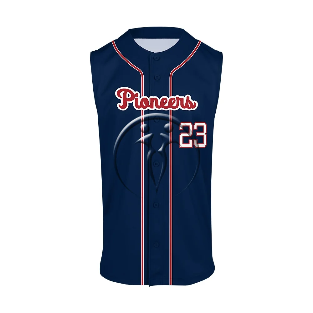 Full Button Sleeveless Baseball Jerseys