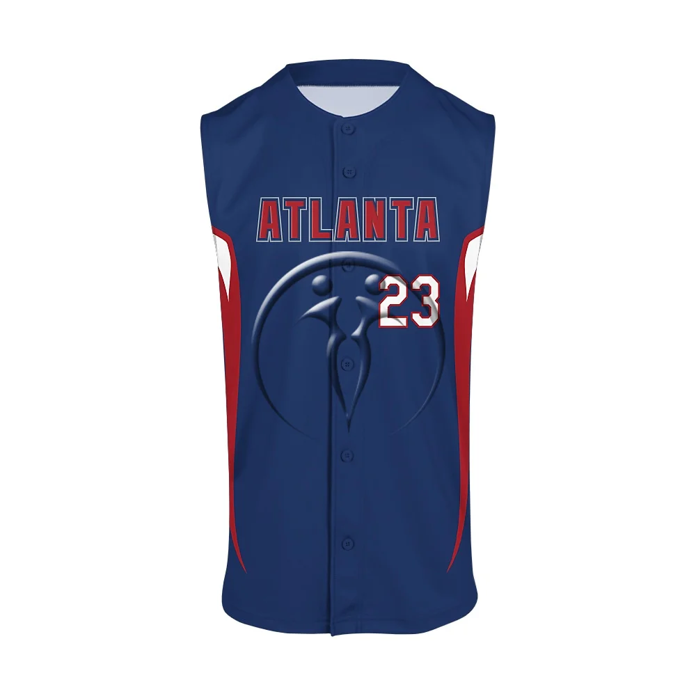 Full Button Sleeveless Baseball Jerseys