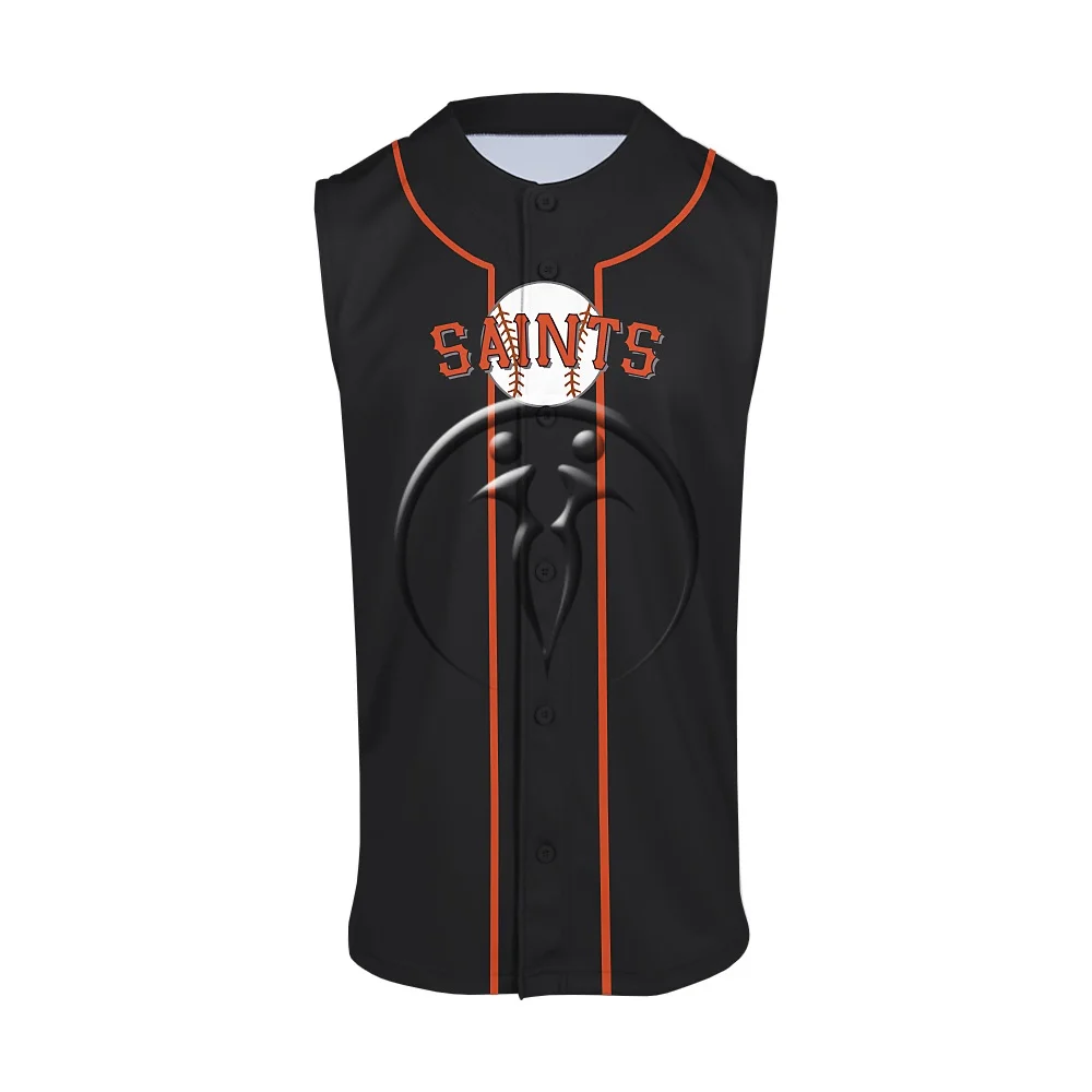 Full Button Sleeveless Baseball Jerseys