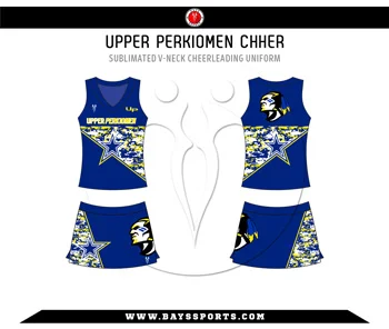 Sublimated V Neck Cheer Uniform - Premium Custom Cheerleading | Bays Sports