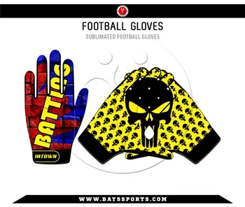 Custom Football Gloves - Premium Custom Football Receiver Gloves | Bays Sports