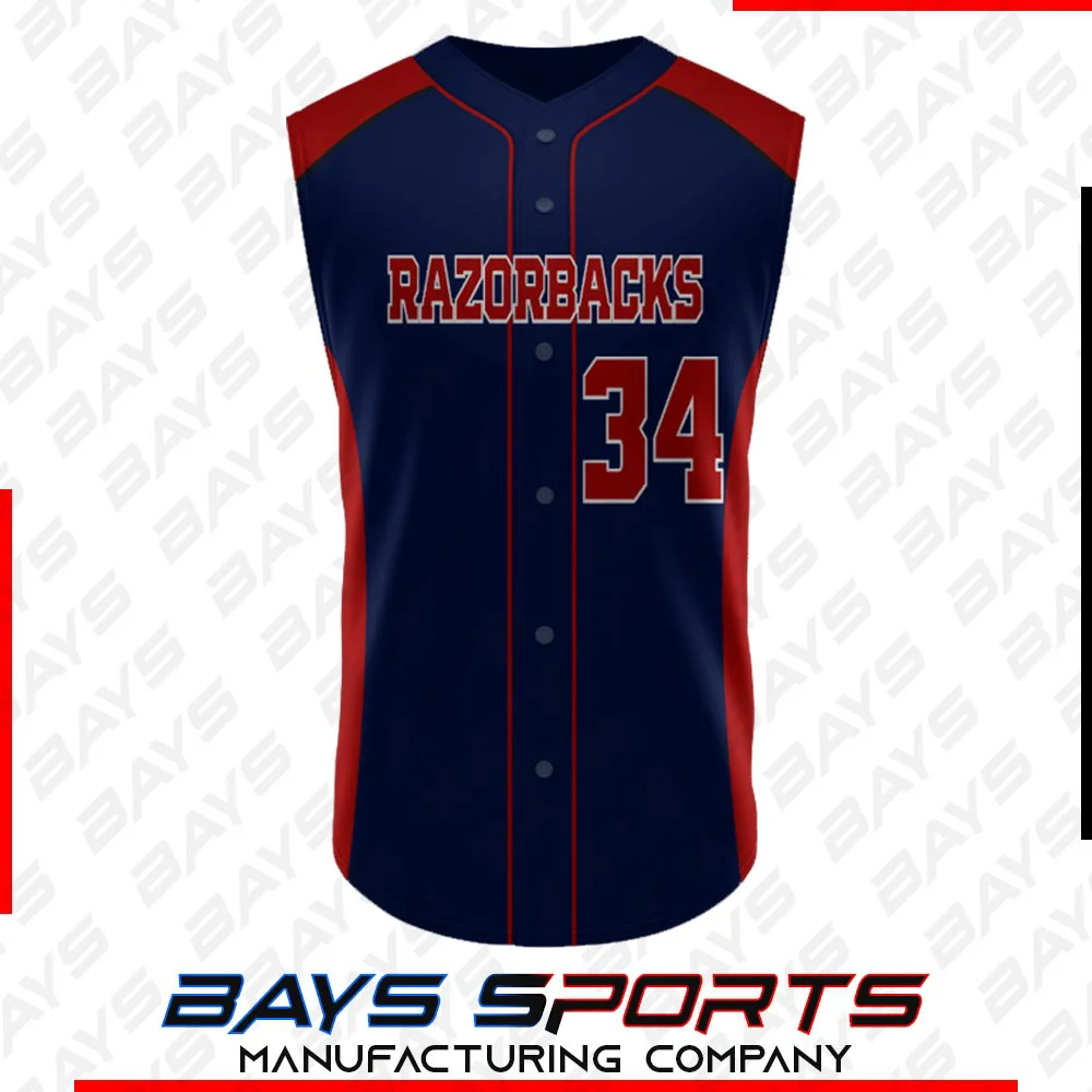 Full Button Sleeveless - Art BS-FBSLJ-88501 (Variant 2) - Premium Custom Full Button Sleeveless | Bays Sports