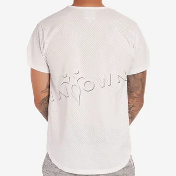 Curved Hem Mesh Tee (View 2) - Custom Shirts