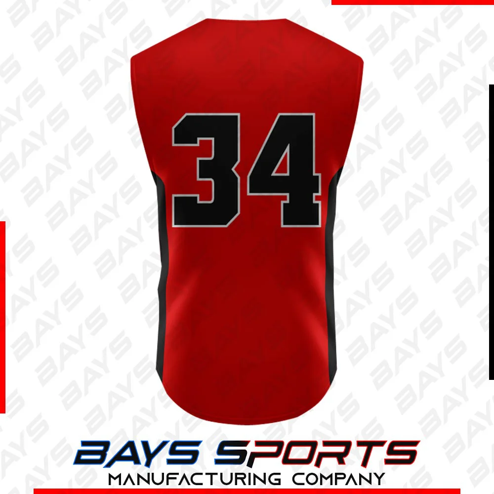 2 Button Baseball Jersey (View 2) - Custom 2 Button Sleeveless