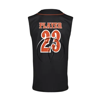 Full Button Sleeveless Baseball Jerseys (View 2) - Custom Baseball