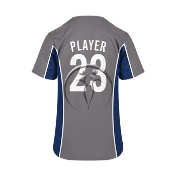 Custom Full Button Short Sleeve Baseball Jerseys (View 2) - Custom Baseball